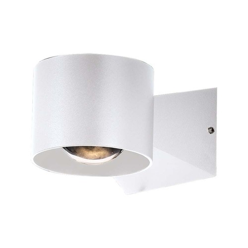 5W witte ronde wandlamp met up/down licht - IP65, 3000K, incl. lichtbron