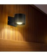 Applique murale LED 6W - IP65, noir, 3000K, 465lm, carrée, intérieur / extérieur, source lumineuse incluse