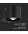 6W LED vägglampa - IP65, svart, 3000K, 465lm, fyrkantig, inne / ute, inkl. ljuskälla