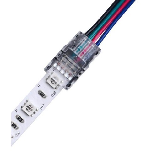 LED-strip connector voor losse draden - 10mm, RGB, IP65, 5V-24V