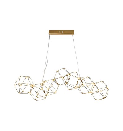 28W LED designer pendel - Guld, 3000K, L94,5 x W32,5 cm, dekorativ hængelampe