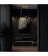 28W LED designer pendel - Guld, 3000K, L94,5 x W32,5 cm, dekorativ hængelampe