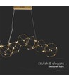 28W LED design pendellamp - Goud, 3000K, L94,5 x W32,5 cm, decoratieve hanglamp