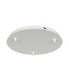 Rosace Mat Blanc pour 3 Lampes - Ø300mm