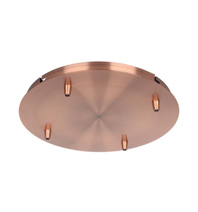 Rosace en cuivre pour 4 lampes - Ø300mm