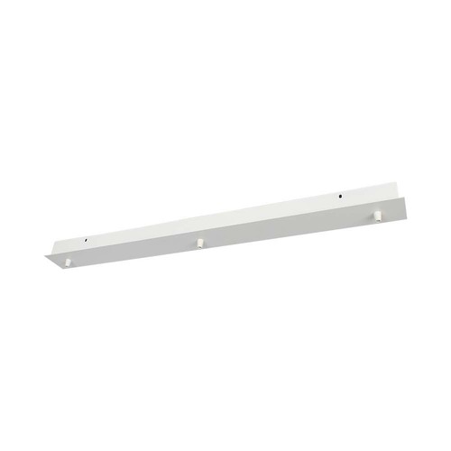Baldakin til 3 stk. pendelophæng - Mat hvid, 80 x 7 x 4,3cm