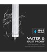 60cm 18W vandtæt komplet LED armatur, gennemfortrådet - 130lm/W, IP65, 6 års garanti