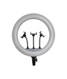 LED Ring light med stativ - 55W, Ø44cm, 3 telefonholdere, fjernkontroll, 3200K-5800K