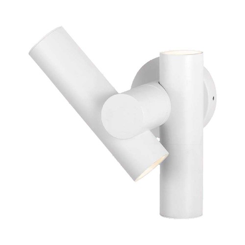Applique murale 6W avec spot 2 directions - IP44, blanc, 3000K, réglable à 300°, source lumineuse incluse