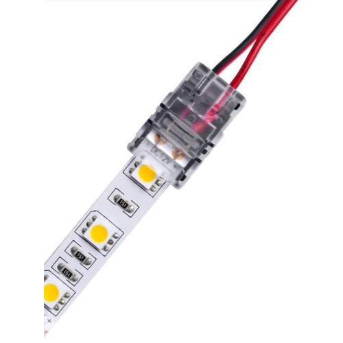 Connecteur de bande LED pour fils détachés - 10mm, couleur unie, IP65, 5V-24V