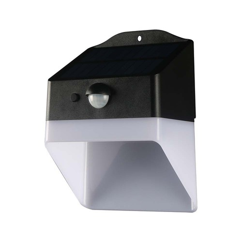 Applique murale solaire 2W - Panda 200lm, batterie lithium 3,7V 1200mAh, 4000K, noir+blanc