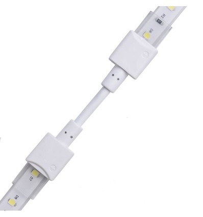 Vandtæt samler med ledning til LED strip - 8mm, enkeltfarvet, IP68, 5V-24V