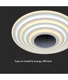 125W Designer LED loftslampe, 13100lm - Ø50cm, dæmpbar, 3-i-1 CCT, inkl. fjernbetjening