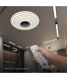 Plafonnier LED Designer 125W, 13100lm - Ø50cm, dimmable, 3-en-1 CCT, télécommande incluse