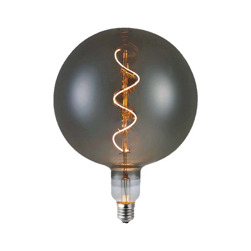 E27 4W dimbar G200S Spiral Filament LED lampa - Smoky glas, 2700K, 120lm, 300° ljusspridning