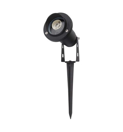 Spot de jardin GU10 avec piquet - Noir, IP65, aluminium, ajustable, excl. source lumineuse