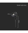 Spot de jardin GU10 avec piquet - Noir, IP65, aluminium, ajustable, excl. source lumineuse