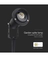 GU10 havespot med spyd - Sort, IP65, aluminium, justerbar, ekskl. lyskilde