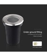 Spot encastrable mini V-Tac GU10 - Rond, acier inoxydable, culot GU10