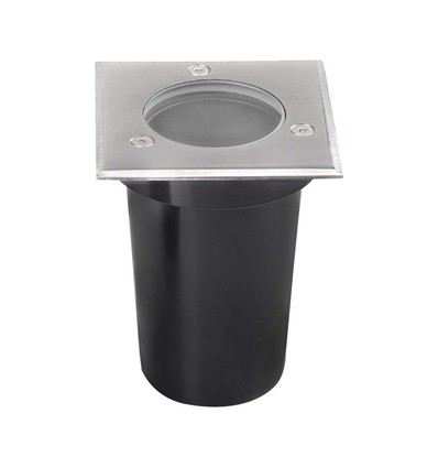 Spot encastrable mini V-Tac GU10 - Carré, acier inoxydable, douille GU10