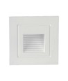 3W LED vägglampa för inbyggnad - IP65, varmvit, vit kant, fyrkantig, 5,8x5,8 cm