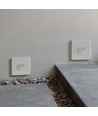 Applique murale LED encastrable 3W - IP65, blanc chaud, bord blanc, carré, 5,8x5,8 cm