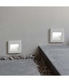 5W vit LED inbyggnadsspot för trappor - IP65, 3000K, kvadratisk, aluminium