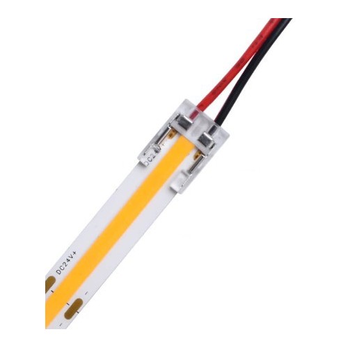 Lavprofil startstik til LED strip - 10mm, COB, enkeltfarvet, IP20, 5V-24V