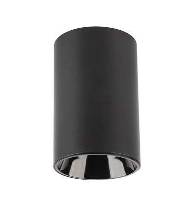 Sot GU10 påbygningsspot - Rund, sort aluminium, 10x6,5 cm, IP20, til GU10