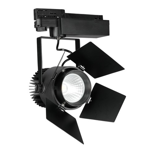 Spot sur rail 33W LED, RA90 - Samsung LED chip, 3000lm, 3000K, noir, 5 ans de garantie