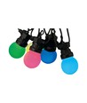 Guirlande lumineuse LED de 7m avec 15 ampoules RGB - 0,5W/ampoule, contrôlée via la télécommande incluse
