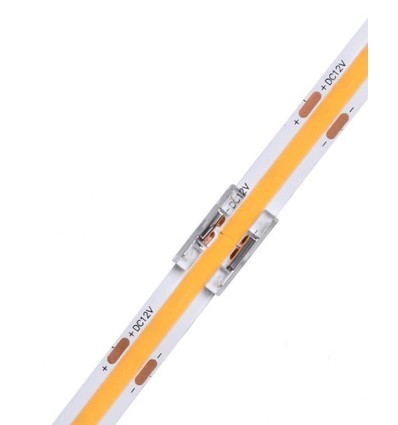 Connecteur profil bas pour bande LED - 8mm, COB, monochrome, IP20, 5V-24V