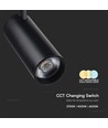 Spot sur rail 30W/40W, RA90, noir - CCT, 35 degrés, COB LED