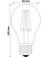 Ampoule LED E27 7,5W - Calotte argentée, A60
