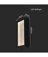 Applique murale extérieure LED 20W - IP65, 2300lm, noir, blanc chaud, 40cm de haut