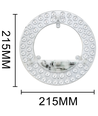 Module LED 21,5cm / 24/18/12W avec lentilles - Flicker free, CCT réglable, remplace G24, tubes circulaires et tubes compacts