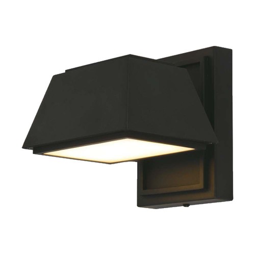 Applique murale LED 15W avec éclairage haut/bas - IP65 extérieur, 130lm/W, noir, 16x16,5cm, source incluse