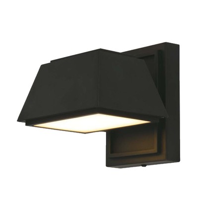 15W LED udendørs væglampe - 16x16.5x16.4mm, 4000K, sort, IP65