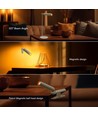 Oppladbar 3-i-1 LED-lampe - Magnetisk, hvit, dimbar, inkl. fot og 2 stk. monteringsbraketter