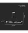 30W LED hanglamp, 120x100cm - 3450lm, wit, 4000K, designer plafondlamp, incl. lichtbron