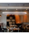 Suspension 24W - LED (80x20x100cm), 4000K, boîtier blanc