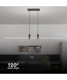 19W LED pendellamp, zwart - 2160lm, 80-115cm, verkrijgbaar in 3000K en 4000K