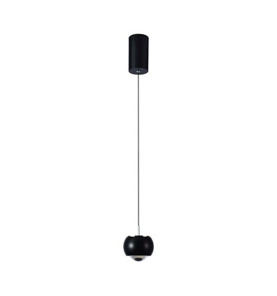 Suspension LED 9W - Noir, 1000lm, 10x10x100cm, IP20 intérieur, source lumineuse incluse
