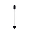 Suspension LED 9W - 1000lm, noir, 10x10x100cm, IP20 intérieur