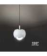 Suspension LED 9W, blanche - 1000lm, 111lm/W, 10x10x100cm, source lumineuse incl.