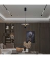 Suspension design 9W - Noir/Or, 1000lm, IP20, métal, 30x320x100cm