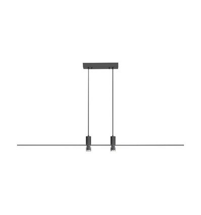 Suspension LED 19W - 80cm, noire, 2160lm, source lumineuse incl.