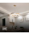32W Hanglamp - LED, 43x100, 4000K, Wit, Hout