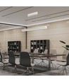 120cm 40W LED linjär armatur med Samsung chip - Vit, CCT, inkl. wireupphängning, taklampa för kontor