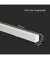Réglette LED 120cm 40W avec puce Samsung - Blanc, CCT, kit de suspension inclus, plafonnier pour bureau
